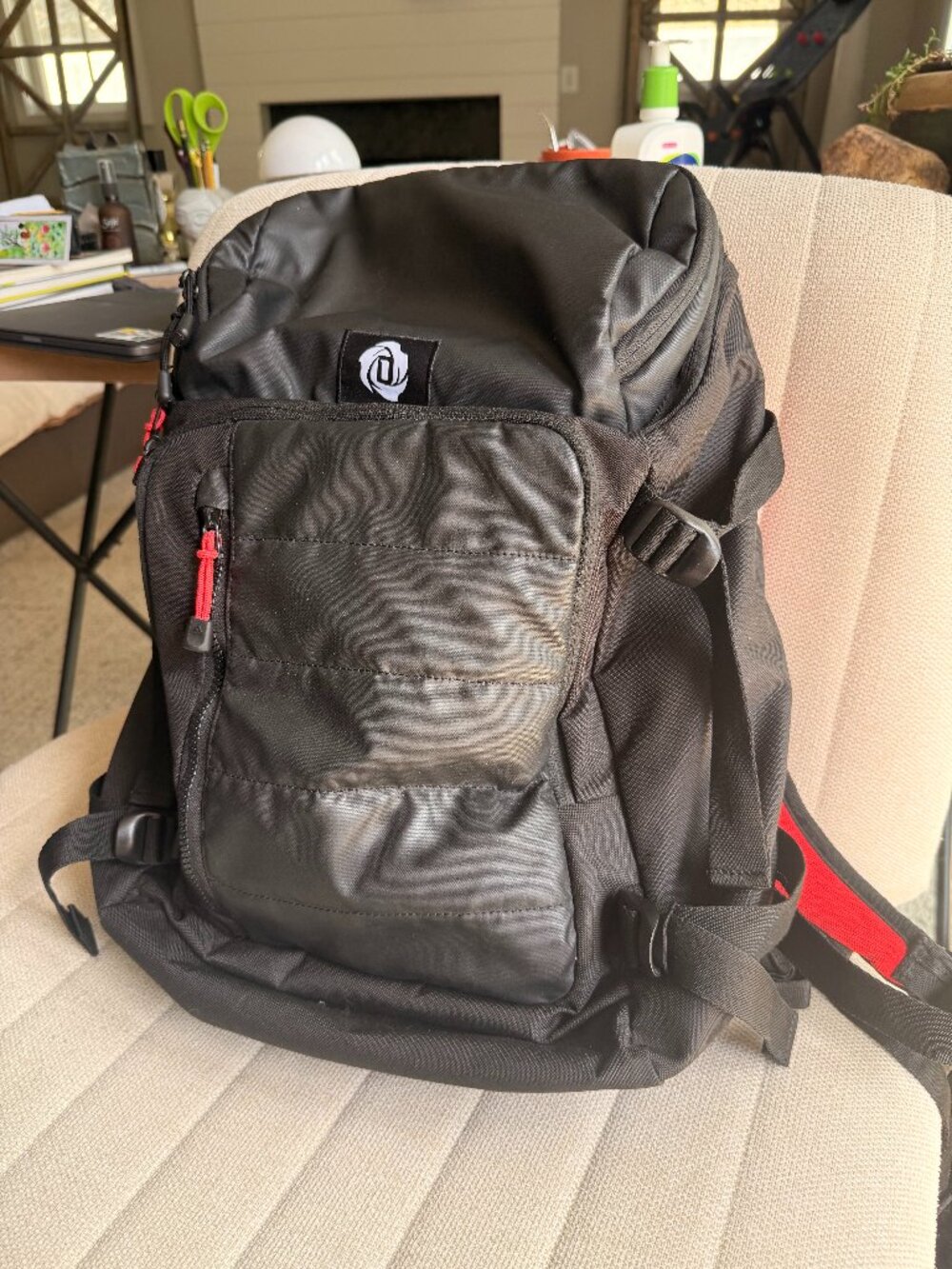 Adidas Backpack Black & Red ~ Near New Condition